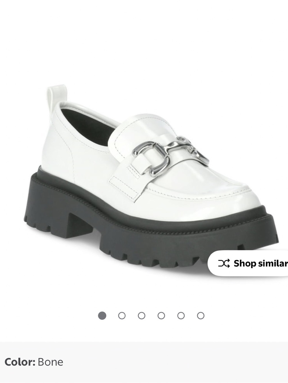 Madden NYC Platform Lug Sole Loafers Women's Size 7 White LKNW! No Orig Box
